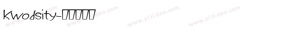 Kwodsity字体转换