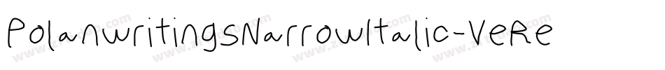 PolanwritingsNarrowItalic-VeRe字体转换