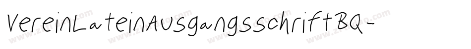 VereinLateinAusgangsschriftBQ字体转换