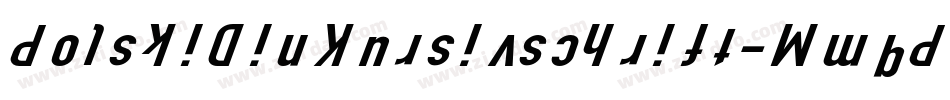 PolskiDinKursivschrift-MmqP字体转换