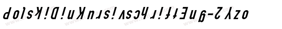 PolskiDinKursivschriftEng-2Yzo字体转换