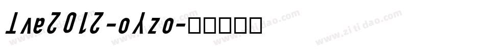 Tva2012-oYzo字体转换