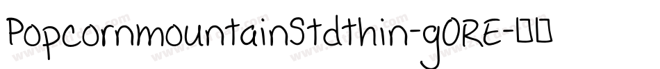 PopcornmountainStdthin-g0RE字体转换