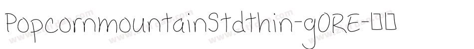 PopcornmountainStdthin-g0RE字体转换