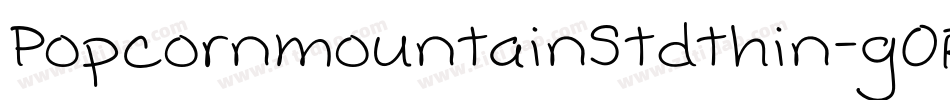 PopcornmountainStdthin-g0RE字体转换