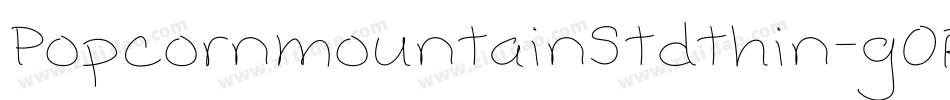 PopcornmountainStdthin-g0RE字体转换