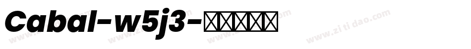 Cabal-w5j3字体转换