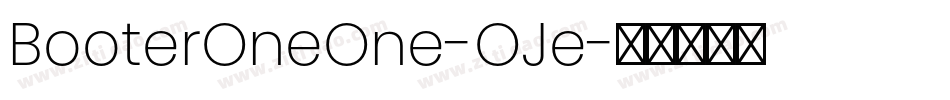 BooterOneOne-OJe字体转换