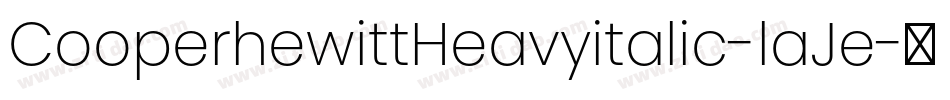 CooperhewittHeavyitalic-laJe字体转换