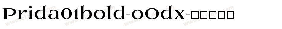 Prida01bold-oOdx字体转换