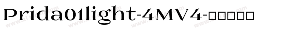 Prida01light-4MV4字体转换