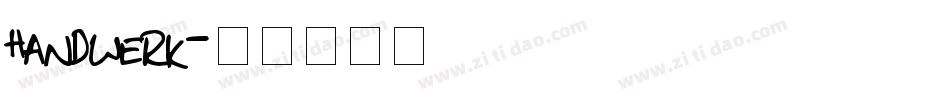 Handwerk字体转换