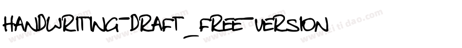 handwriting-draft_free-version字体转换