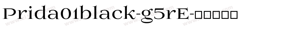Prida01black-g5rE字体转换