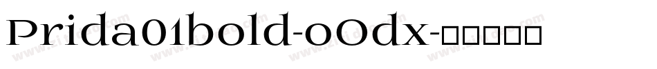 Prida01bold-oOdx字体转换