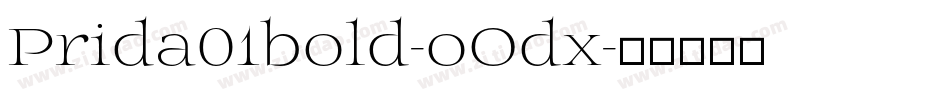 Prida01bold-oOdx字体转换