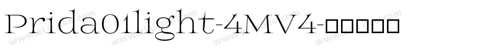 Prida01light-4MV4字体转换