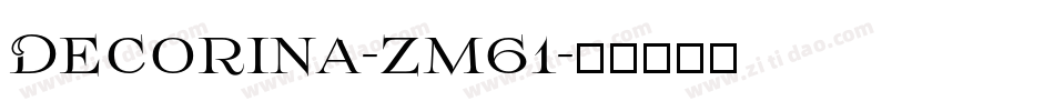 Decorina-zm61字体转换