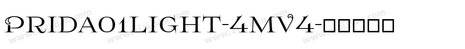 Prida01light-4MV4字体转换