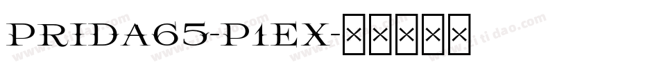 Prida65-P1ex字体转换