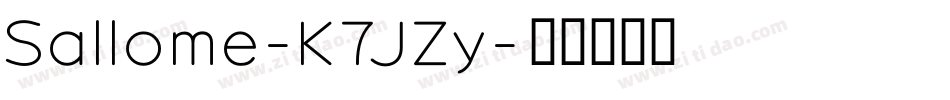 Sallome-K7JZy字体转换