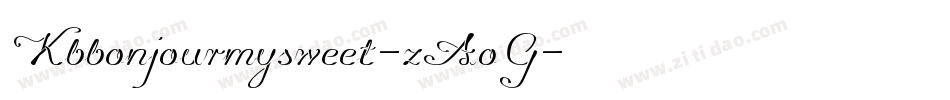 Kbbonjourmysweet-zAoG字体转换
