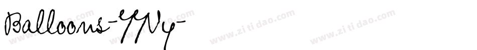 Balloons-YYVy字体转换