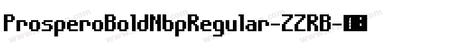 ProsperoBoldNbpRegular-ZZRB字体转换