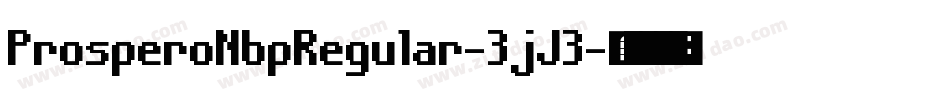 ProsperoNbpRegular-3jJ3字体转换