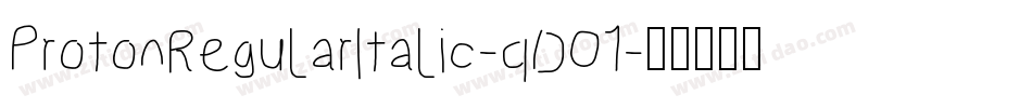 ProtonRegularItalic-qDO1字体转换