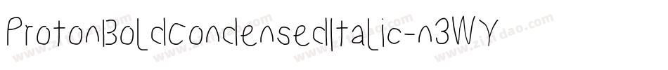 ProtonBoldCondensedItalic-n3WY字体转换