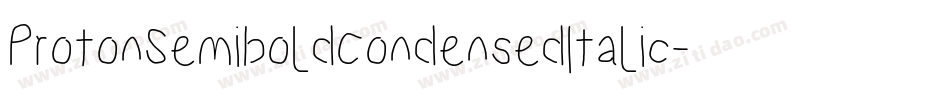ProtonSemiboldCondensedItalic-GMPO字体转换