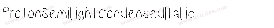 ProtonSemilightCondensedItalic-971B字体转换