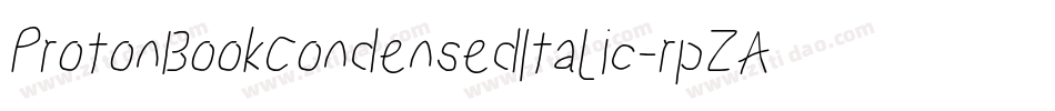ProtonBookCondensedItalic-rpZA字体转换