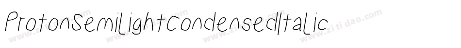 ProtonSemilightCondensedItalic-971B字体转换