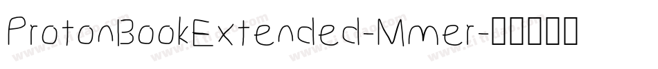 ProtonBookExtended-Mmer字体转换