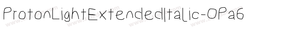 ProtonLightExtendedItalic-OPa6字体转换