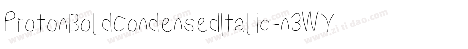 ProtonBoldCondensedItalic-n3WY字体转换