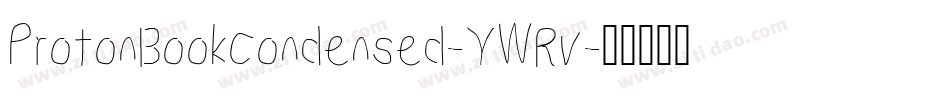 ProtonBookCondensed-YWRv字体转换