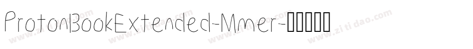 ProtonBookExtended-Mmer字体转换