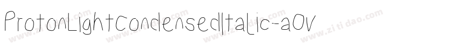 ProtonLightCondensedItalic-aOvK字体转换