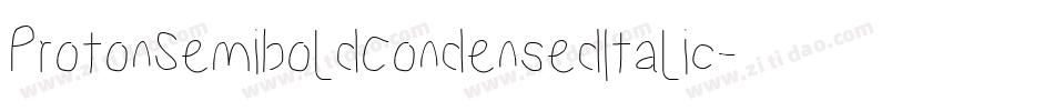 ProtonSemiboldCondensedItalic-GMPO字体转换