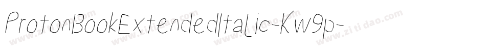 ProtonBookExtendedItalic-Kw9p字体转换