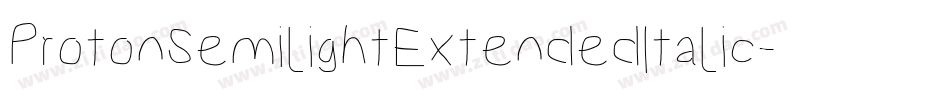 ProtonSemilightExtendedItalic-n30Y字体转换