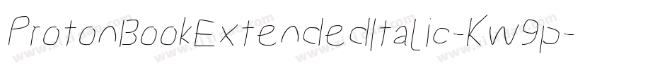 ProtonBookExtendedItalic-Kw9p字体转换