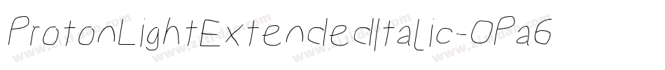 ProtonLightExtendedItalic-OPa6字体转换