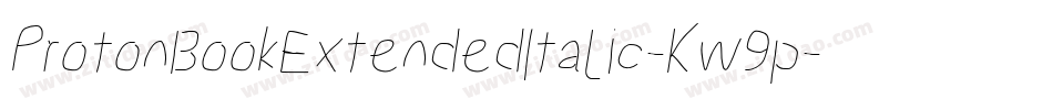 ProtonBookExtendedItalic-Kw9p字体转换