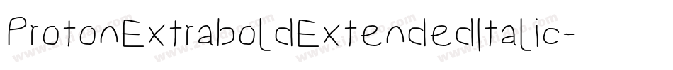 ProtonExtraboldExtendedItalic-7vnA字体转换