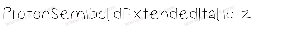 ProtonSemiboldExtendedItalic-z1nX字体转换