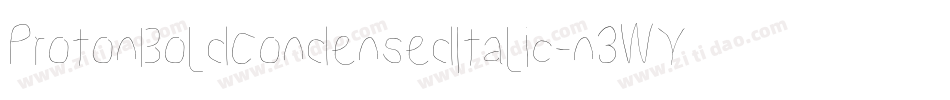 ProtonBoldCondensedItalic-n3WY字体转换